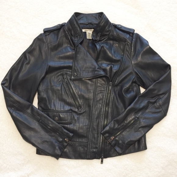 Alice + Olivia Jackets & Blazers - ALICE + OLIVIA Genuine Leather Moto Jacket Black